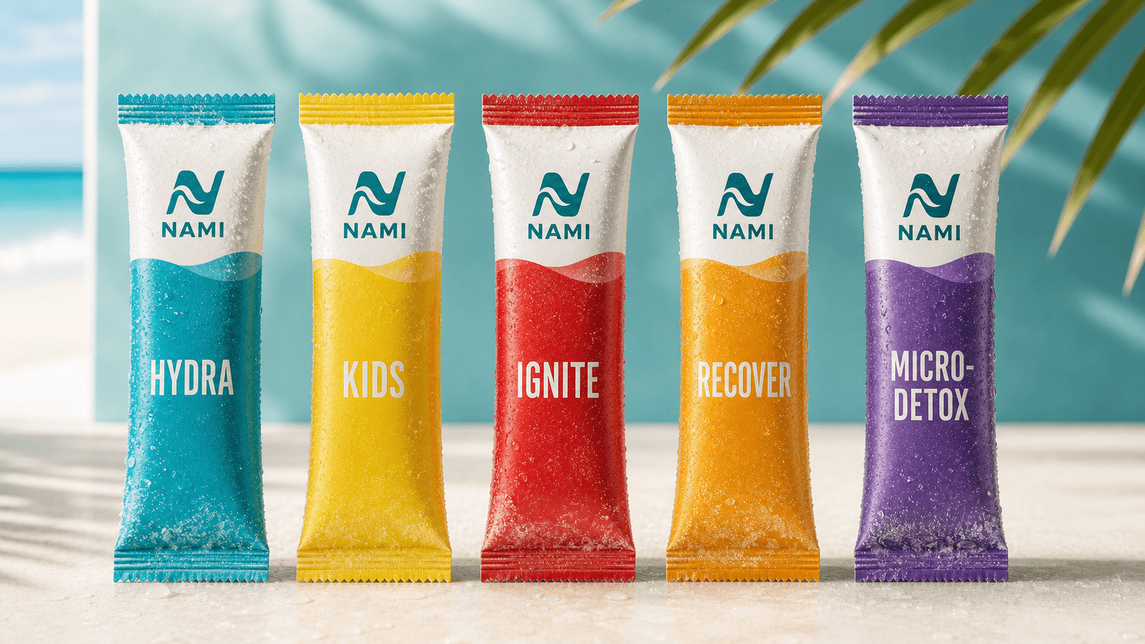 Five realistic Nami Pop frozen supplement sleeves